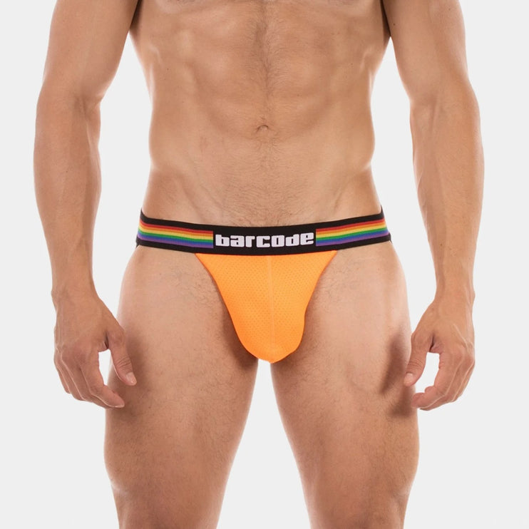 Barcode Berlin Pride mesh jockstrap neon orange