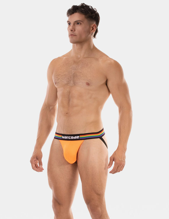 Barcode Berlin Pride mesh jockstrap neon orange