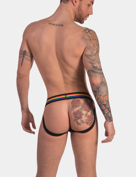 Barcode Berlin Pride mesh jockstrap blue