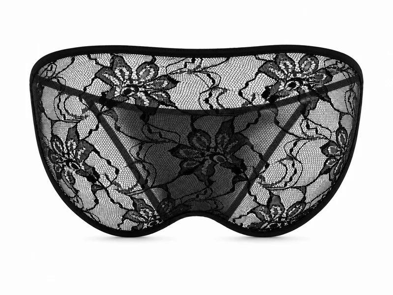 Sexy Boy Solid Front Lace Bikini Brief - Black