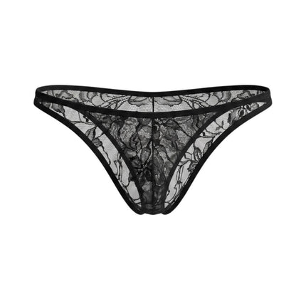Sexy Boy Lace Bikini Brief - Black