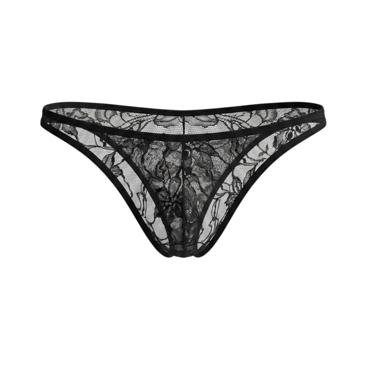 Sexy Boy Lace Bikini Brief - Black