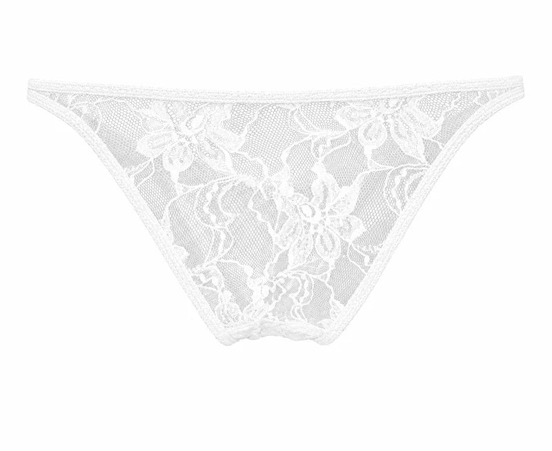 Sexy Boy Lace Bikini Brief - White