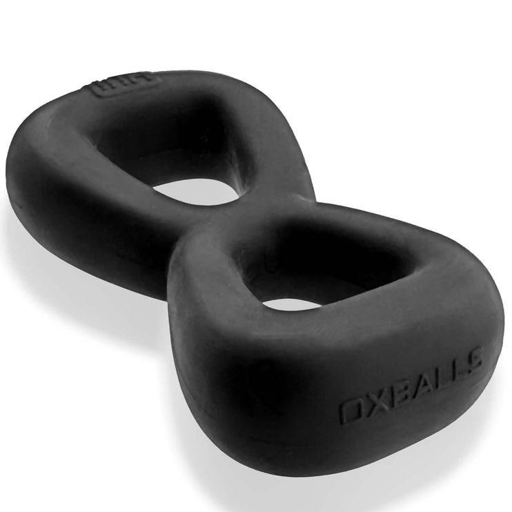 Oxballs Boomerang 2 in 1 Cockring + Ballsack Ring - Black Fog