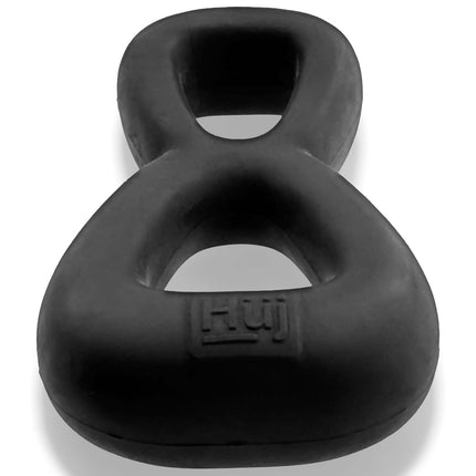 Oxballs Boomerang 2 in 1 Cockring + Ballsack Ring - Black Fog