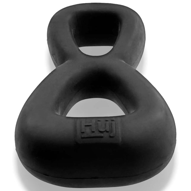Oxballs Boomerang 2 in 1 Cockring + Ballsack Ring - Black Fog