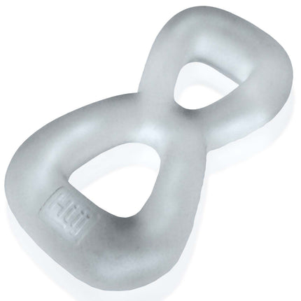 Oxballs Boomerang 2 in 1 Cockring + Ballsack Ring - Clear Steam