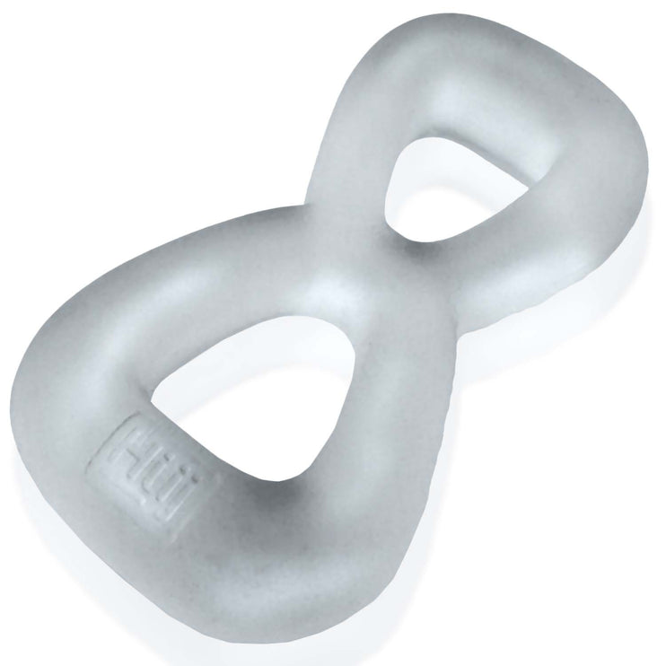 Oxballs Boomerang 2 in 1 Cockring + Ballsack Ring - Clear Steam