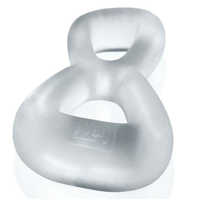 Oxballs Boomerang 2 in 1 Cockring + Ballsack Ring - Clear Steam
