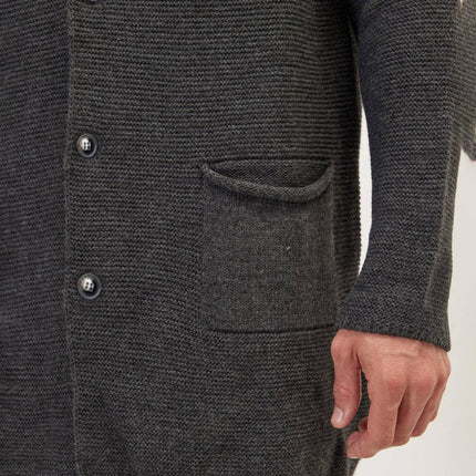 Ron Tomson Classic Shawl Lapel Long Cardigan - Anthracite