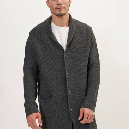 Ron Tomson Classic Shawl Lapel Long Cardigan - Anthracite