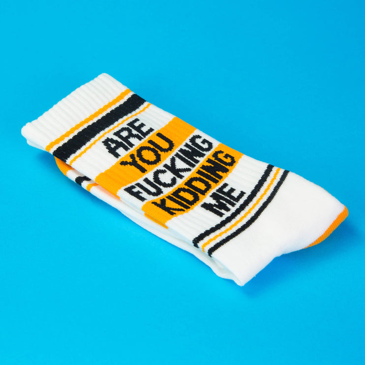 Gumball Poodle Are You Fucking Kidding Me Gym Crew Socks
