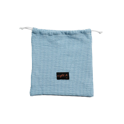 Eight X Driftwood 4" seersucker swim shorts navy