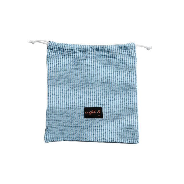 Eight X Driftwood 4-Inch Seersucker Swim Shorts - Navy Stripe