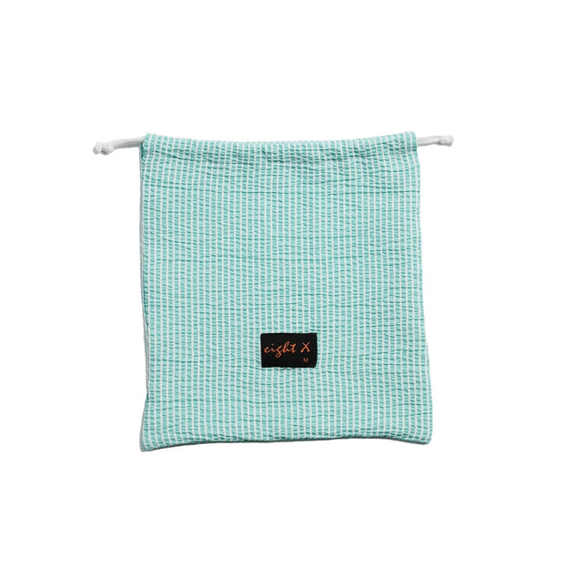 Eight X Sea Glass 4-Inch Seersucker Swim Shorts - Green Stripe