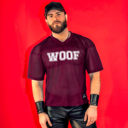 Peachy Kings Woof Mesh Football Jersey - Plum