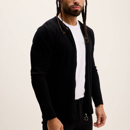 Ron Tomson Full Zip Closure Cardigan - Black