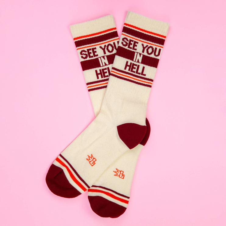Gumball Poodle See You in Hell Gym Crew Socks