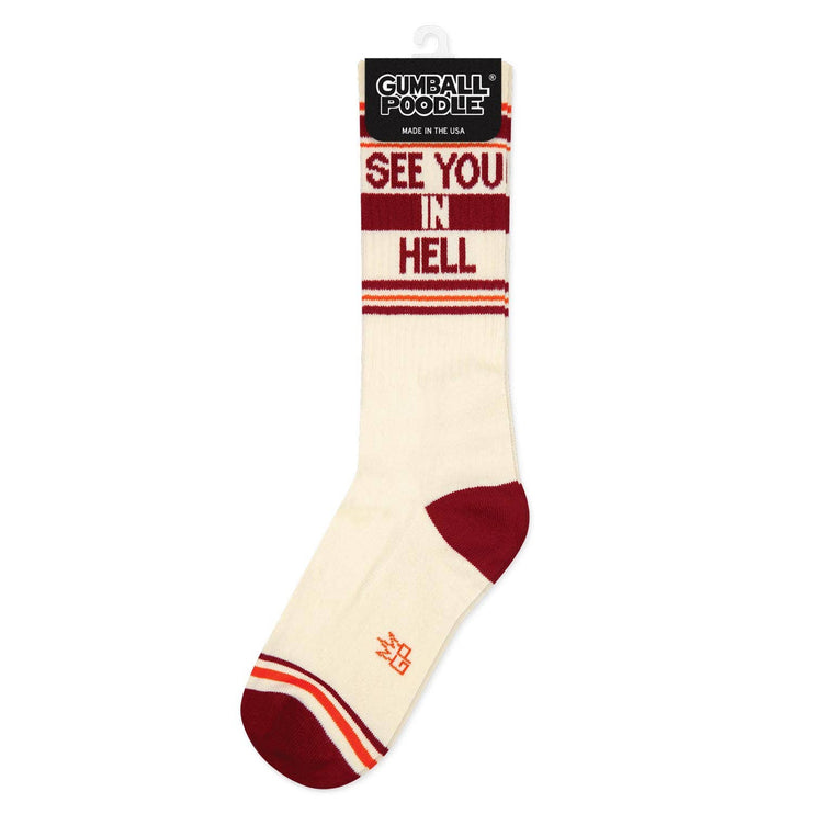 Gumball Poodle See You in Hell Gym Crew Socks