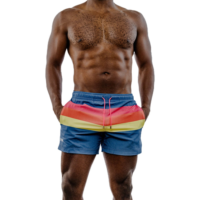 THK 70's 5-Inch Swim Gym Shorts - Blue