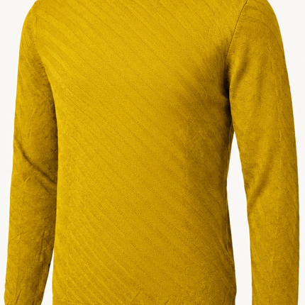 Ron Tomson Textured Crew Neck Sweater - Yellow