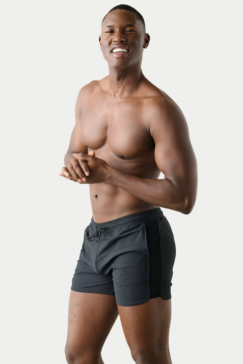 AWRY Edge 4-Inch Shorts W/Mesh Panel - Black