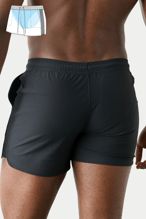 AWRY Edge 4-Inch Shorts W/Mesh Panel - Black