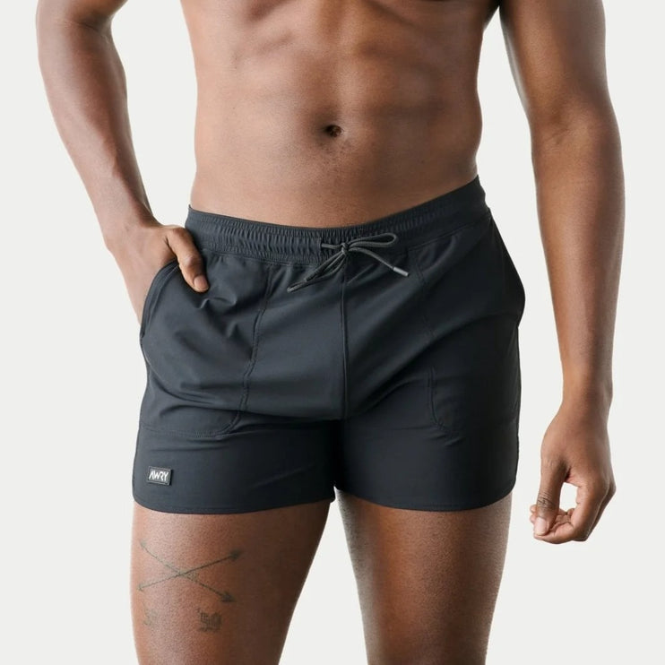 AWRY Edge 4-Inch Shorts W/Mesh Panel - Black