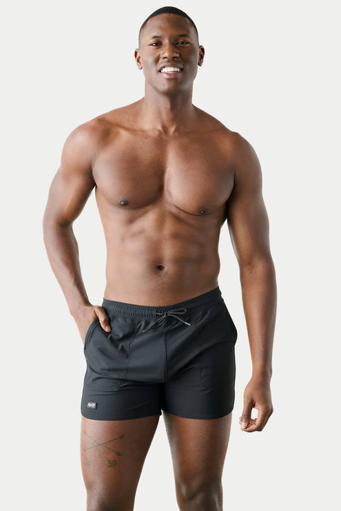 AWRY Edge 4-Inch Shorts W/Mesh Panel - Black