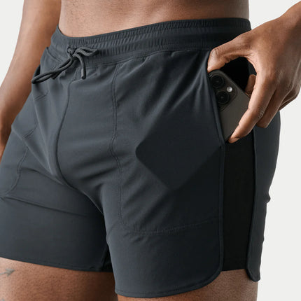 AWRY Edge 4-Inch Shorts W/Mesh Panel - Black