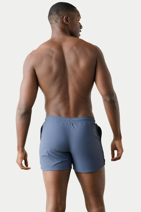 AWRY Edge 4-Inch Shorts W/Mesh Panel - Blue