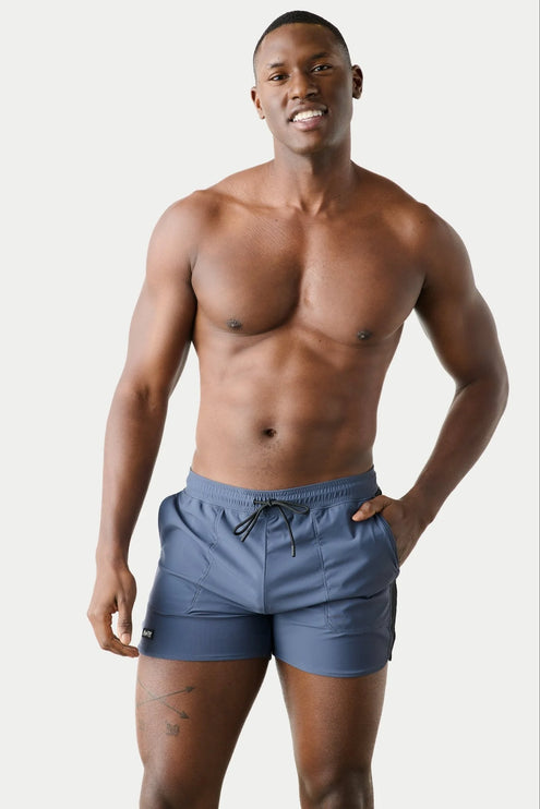 AWRY Edge 4-Inch Shorts W/Mesh Panel - Blue