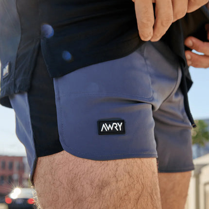 AWRY Edge 4-Inch Shorts W/Mesh Panel - Blue