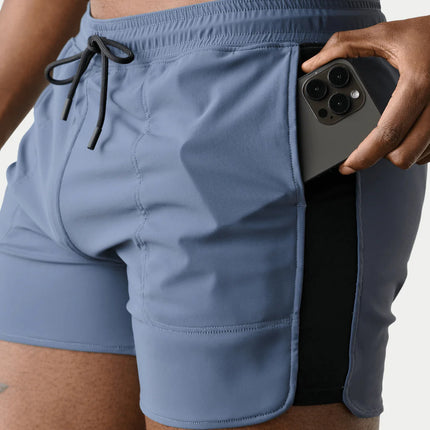 AWRY Edge 4-Inch Shorts W/Mesh Panel - Blue