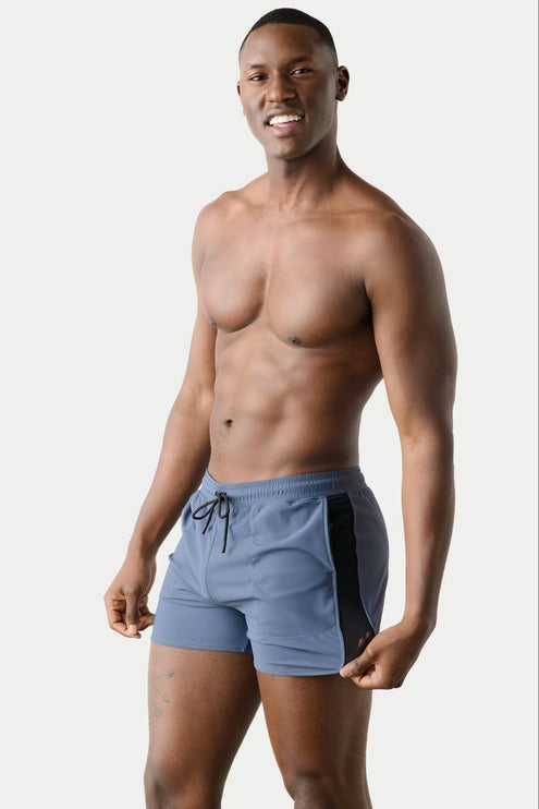 AWRY Edge 4-Inch Shorts W/Mesh Panel - Blue