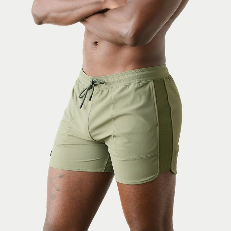 AWRY Edge 4-Inch Shorts W/Mesh Panel - Moss Green