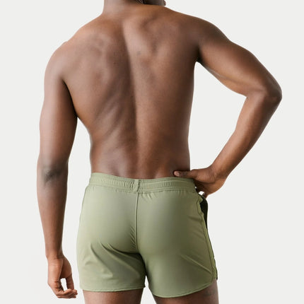 AWRY Edge 4-Inch Shorts W/Mesh Panel - Moss Green