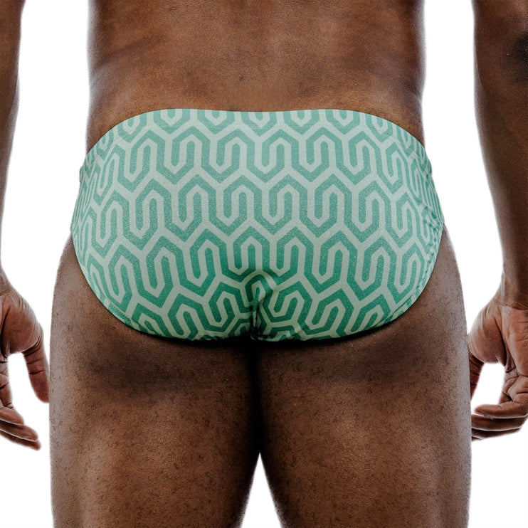 THK Labyrinth Swim Brief - Green