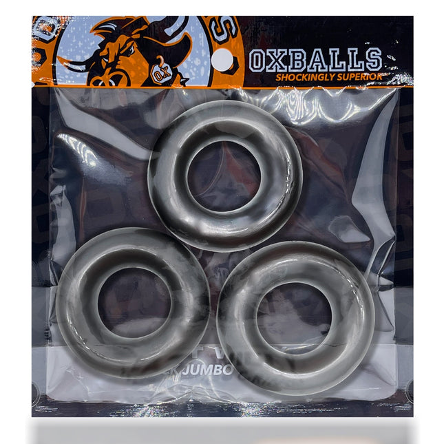 Oxballs Fat Willy "Fuck" Cockring 3-Pack - Steel