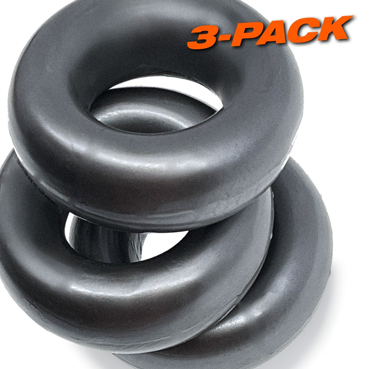 Oxballs Fat Willy "Fuck" Cockring 3-Pack - Steel