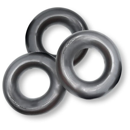 Oxballs Fat Willy "Fuck" Cockring 3-Pack - Steel