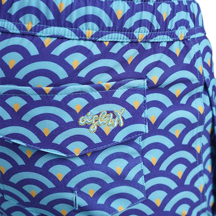 Eight X Blue Scale 4" swim shorts