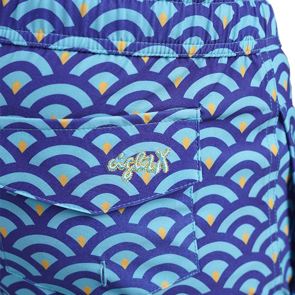 Eight X Blue Scale 4-Inch Swim Shorts