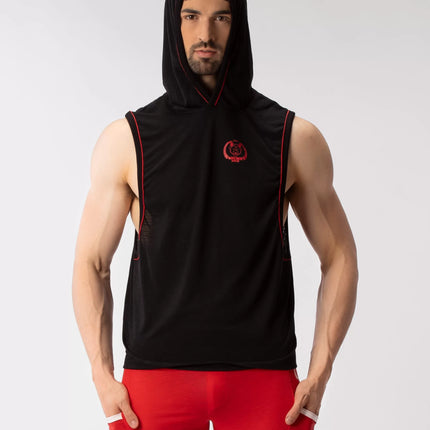 Barcode Berlin Malakai muscle hoodie black