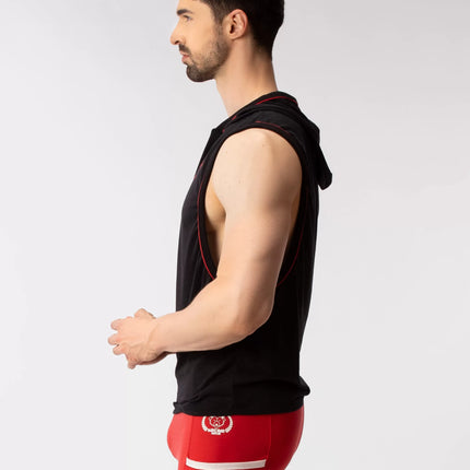 Barcode Berlin Malakai muscle hoodie black