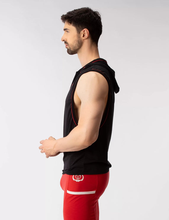 Barcode Berlin Malakai muscle hoodie black