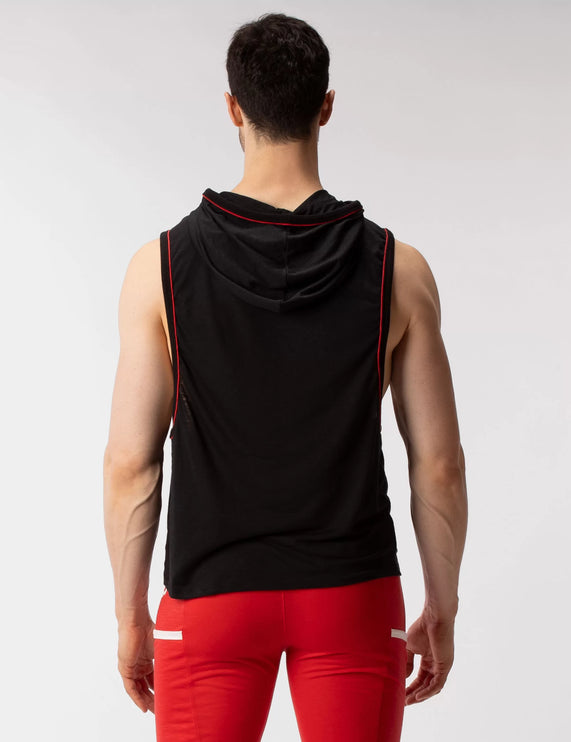 Barcode Berlin Malakai muscle hoodie black