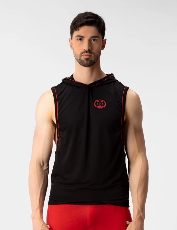 Barcode Berlin Malakai muscle hoodie black