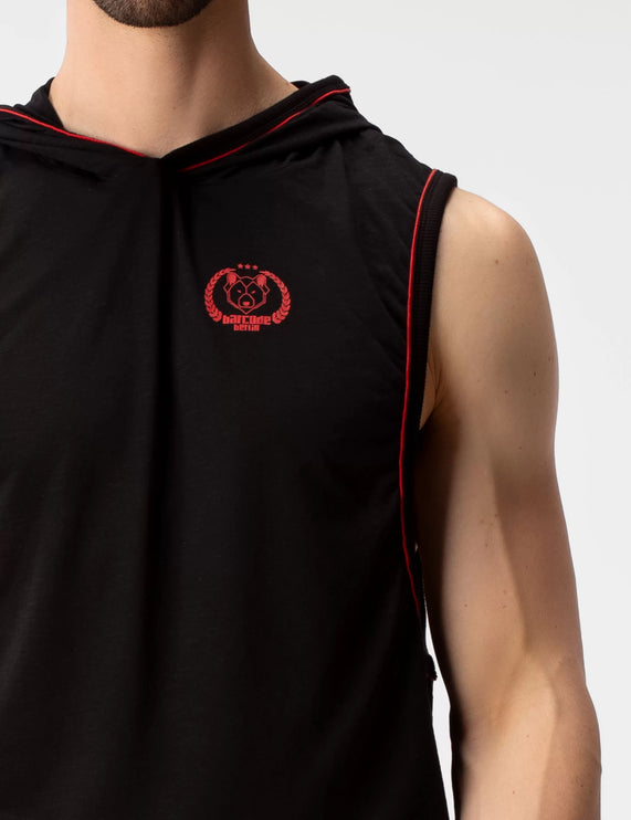 Barcode Berlin Malakai muscle hoodie black