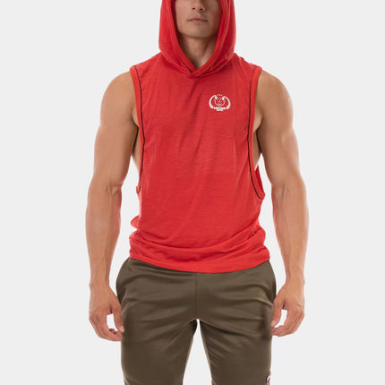 Barcode Berlin Malakai muscle hoodie red
